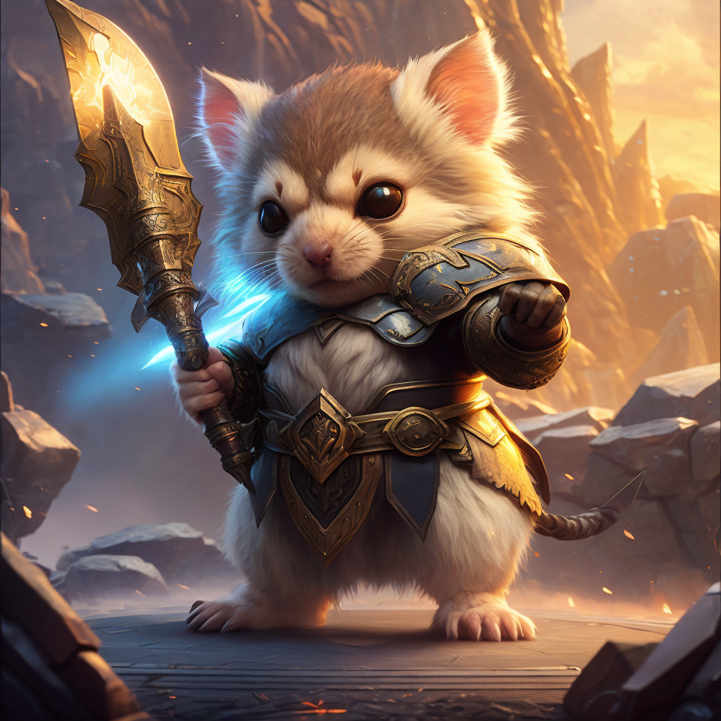 1664992348560-3072407626-anthro cute dwarf hamster wearing dwarven armor holding a (battle axe), fantasy, weapon glows blue with magic, two tone lighting.png